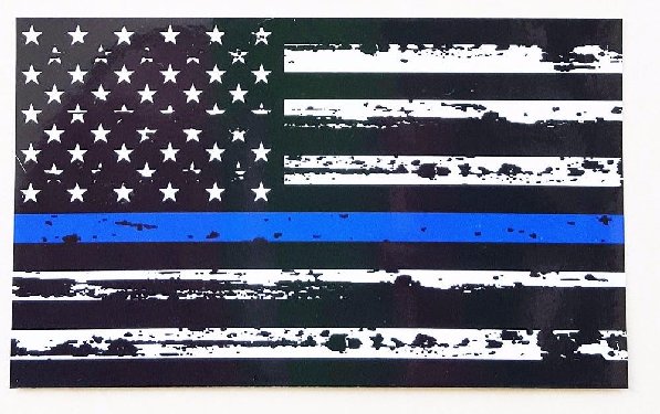 3'x5' Blue Lives Matter FLAG [Distressed Look]